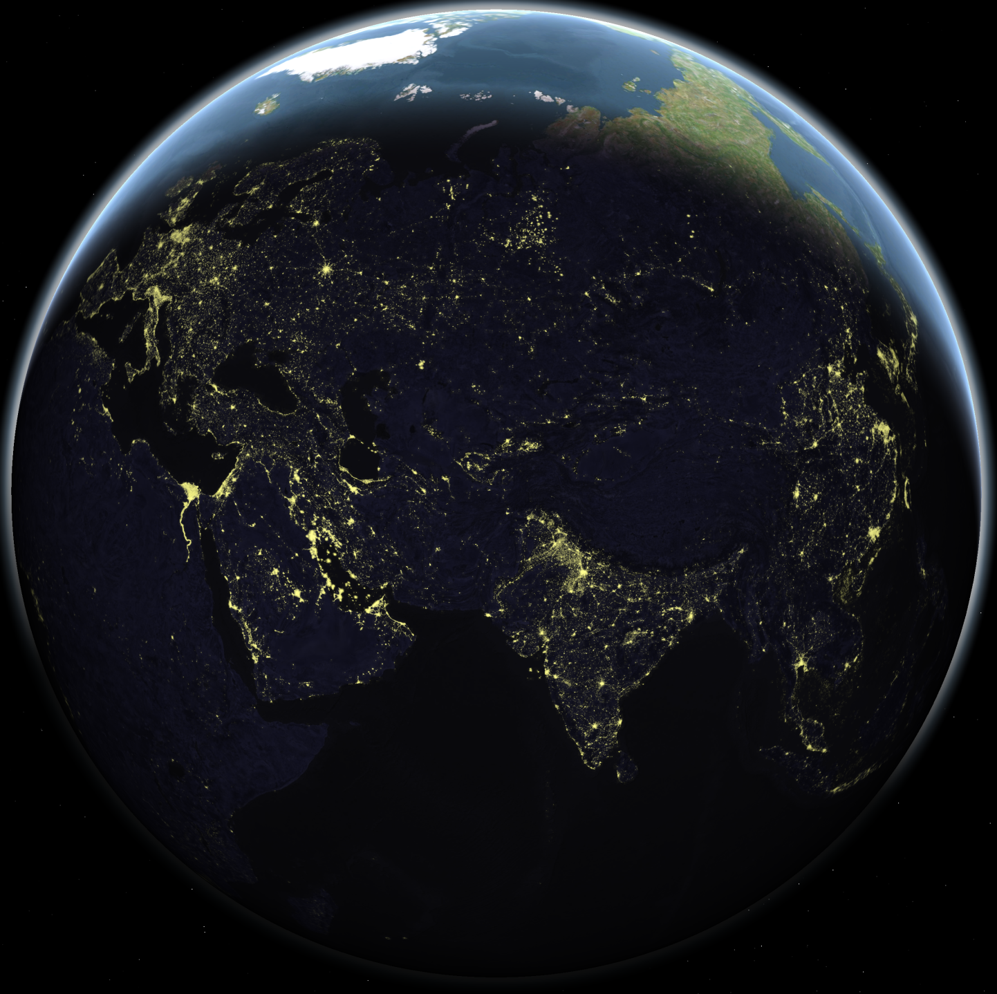 Asia, Europe, Africa